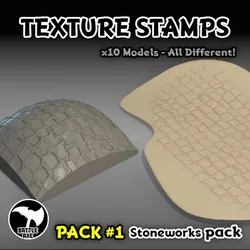 Texture Stamp Pack 1: Stonework & Ground Surfaces (10 Different models)