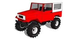 Toyota land Cruiser FJ40 Low-poly 3D model