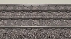 Train Track Double 3D model