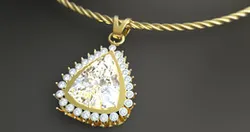trillion cut diamond pendant and necklace