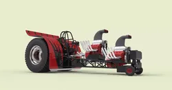 Twin-engined pulling tractor 3D model