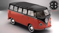 Volkswagen Type 2 Samba 1959 3D model