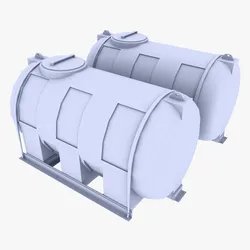 Water Tanks Low-poly 3D model