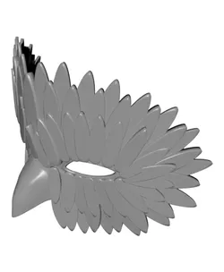 Bird Masquerade Mask with Feathers and Beak