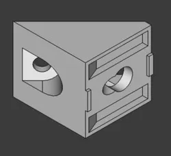 Cast aluminum corner bracket with 45 degree