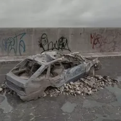 destroyed car 074 am165 3D model