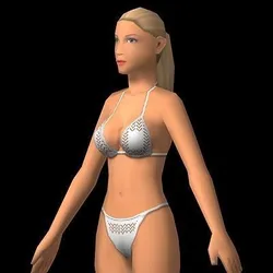 Female Character 01 Low-poly 3D model