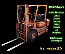 Forklift - PBR - Textured Low-poly 3D model