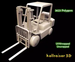 Forklift truck Low-poly 3D model