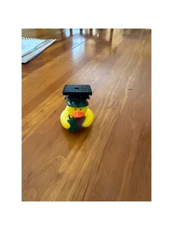 Graduation cap for 2 inch rubber duck