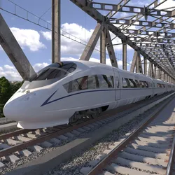 Hi-speed Electric Train Siemens Velaro CRH China 3D model