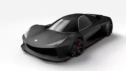 Hypercar Rigged Model Low Poly by Srinaths4cg Low-poly 3D model
