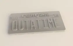 LICENSE PLATE OF THE MACHINE BACK TO THE FUTURE 3D print model