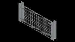 Metal Pedestrian Edge Restraint Barrier 3D model