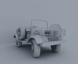 military car vc5 Low-poly 3D model