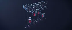 Motor engine piston 3D model