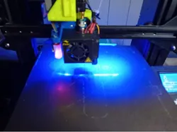 no screws. clip on x axis for led light