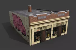 Pawn Shop Low-poly 3D model