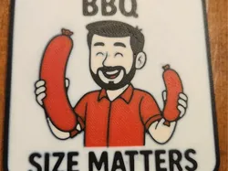 Posavasos - Barbacoa El tamaño importa - Modelo de impresión 3D gratuito