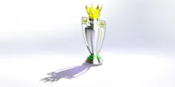 Premier League Trophy – Reverse Engineering 3D Model from Image (STEP & IGES)
