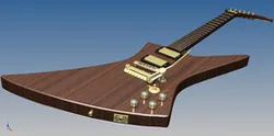 self-built explorer guitar