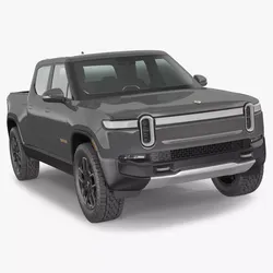 2023 Rivian R1T Simple Interior Gray 3D model