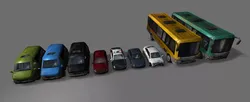 ApocalypticVehiclePack group of cars and buses Low-poly 3D model