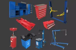 Autoservice Props Pack Low-poly 3D model