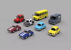 Cartoon Car Pack 3D model
