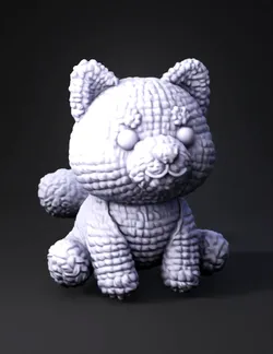 Create an ultra cute crochet style Shiba Inu puppy inspired by handmad
