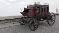 Historic Carriage  Low-poly 3D model