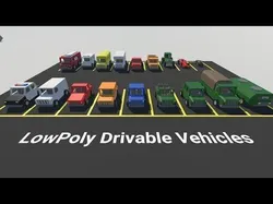 Low Poly Drivable Vehicles Low-poly 3D model