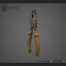 Old Pliers Low-poly 3D model