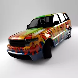 Rover colorful range Low-poly 3D model