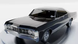 Vintage Classic Car Chevrolet Impala 1967 PBR more Bonus  Low-poly 3D model