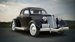 1930s Generic Coupe Car Black 3D model