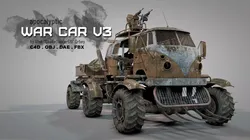 Apocalyptic War Cars v3 3D model