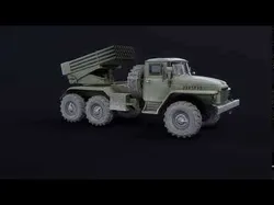 BM-21 Grad Low-poly 3D model