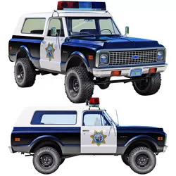 Chevrolet K5 blazer 1972 police 3D model