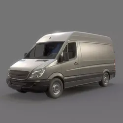 Delivery Van Low Poly Low-poly 3D model