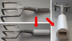 Garden claw tool handle