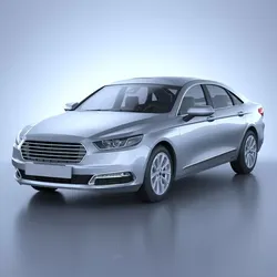 Generic American Car 01 3D model