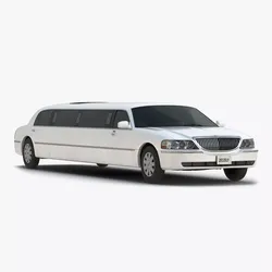 Generic Limousine White 3D model