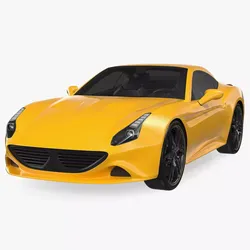 Generic Sport Car Simple Interior 3D model