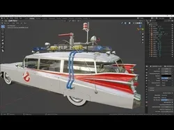 Goshtbusters Ecto-1 Wagon vehicle cadillac 1959 3D model