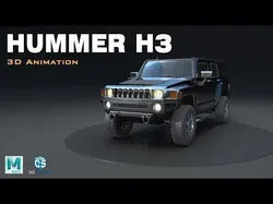 Hummer H3 Rigged 3D model