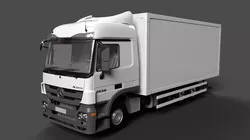 MERCEDES ACTROS MP3 V6 2536 EURO 5 6X2 BOX 3D model