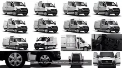 Mercedes eSprinter Panel Van HQ Interior 2025 3D Model Pack