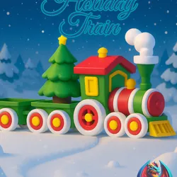Mesh Mayhem’s Holiday Train – Seasonal 3D Model