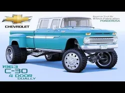 Pickup 1963 C30 4 Door Dually 3D model